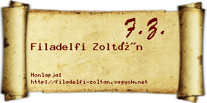 Filadelfi Zoltán névjegykártya