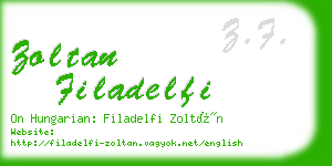 zoltan filadelfi business card